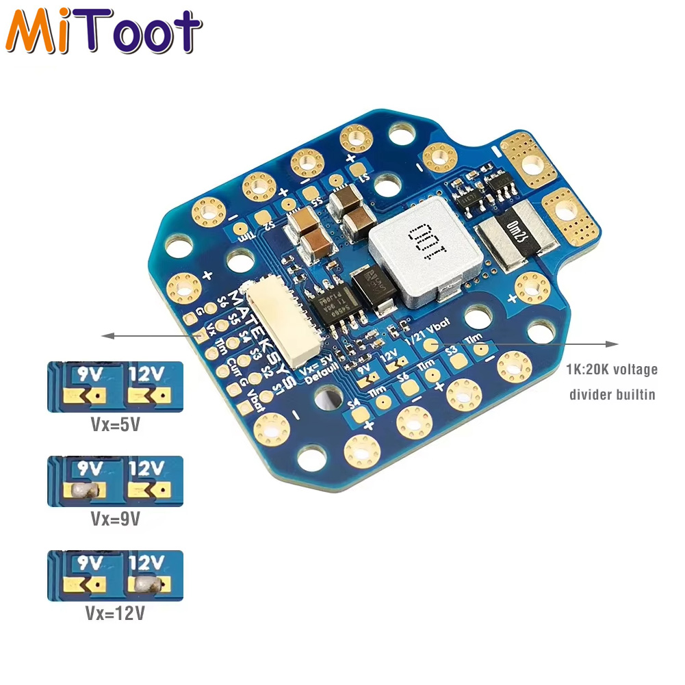 Drone Power Distribution Board - Mateksys PDB-HEX 12S Stromverteilerplatine Doppelmontage 30,5x30,5mm